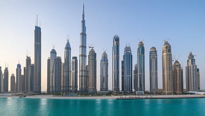 Dubai skyline showcasing Burj Khalifa and modern cityscape Dubai skyline showcasing Burj Khalifa and modern cityscape
